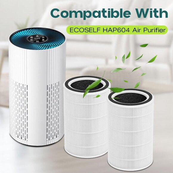 *NEW* 2-Pack HAP604 Replacement Filter Compatible with ECOSELF HAP604 Purifier - Picture 3 of 4